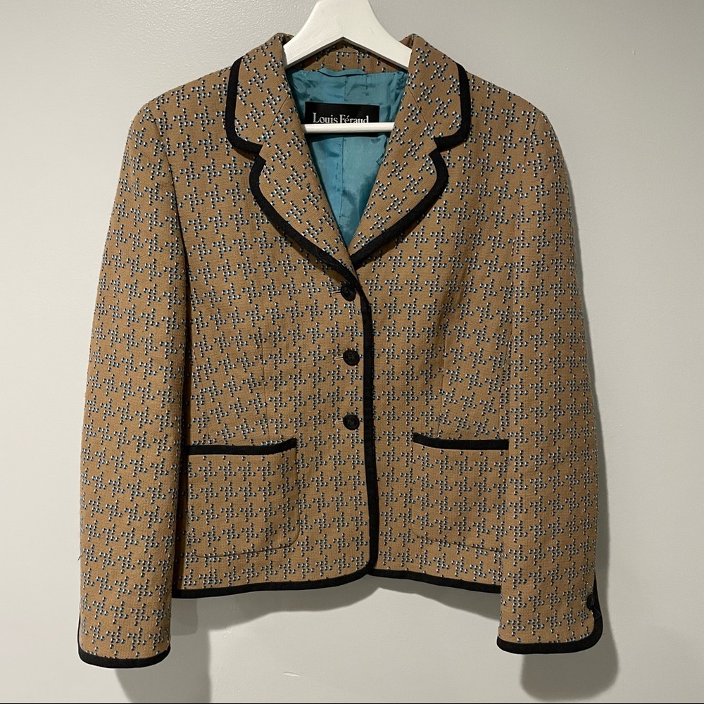 Vintage Louis Féraud Blazer US 12 Embroidered